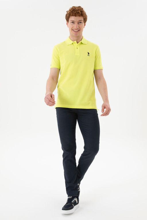 Мужская базовая футболка фисташкового цвета - U.s. polo assn фото 4