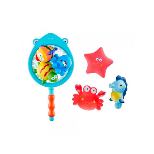 Набор игрушек для ванны с сачком "Морские обитатели", 7 шт