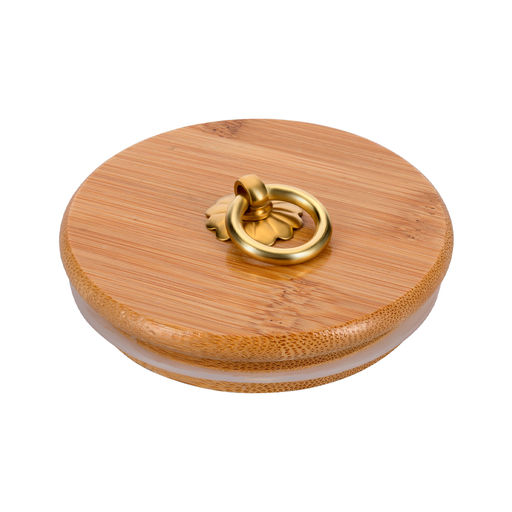 Банка 1100 мл стеклянная с бамбуковой крышкой,Linea TORRE арт. 93-HO-TO-01-1100 - Полимербыт фото 3