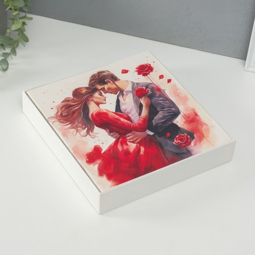 Фотоальбом на 100 фото кожзам 10?15 см Танец любви, в коробке, 4?22?23 см