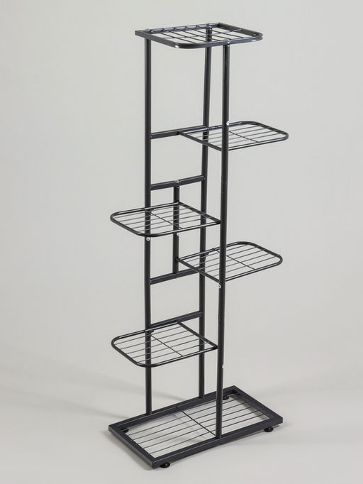 Подставка для цветов Greengo, 6 полок, 44×22×105 см, напольная, металл, тёмно-серая