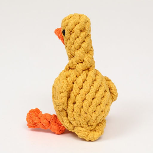 Игрушка канатная Цыплёнок до 110 г, 14*9 см, жёлтая - Пижон фото 4