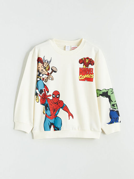 Marvel Comics Bask?l? Erkek ?ocuk Sweatshirt ve E?ofman Alt