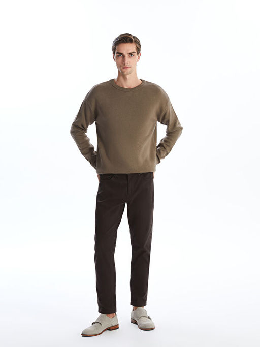 Bisiklet Yaka Erkek Triko Kazak