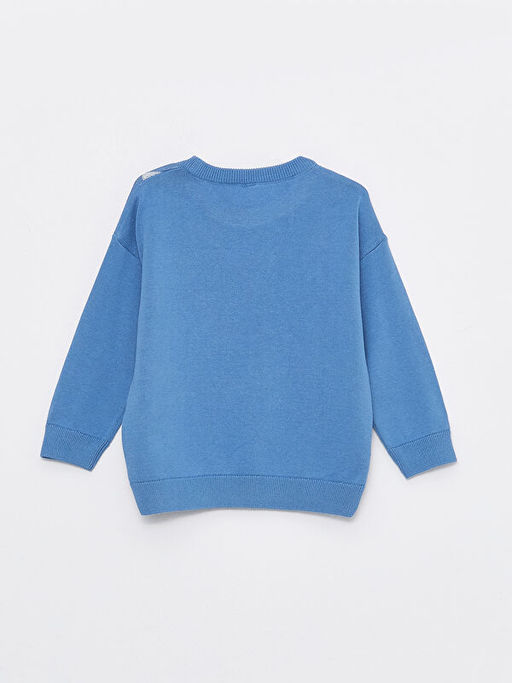 Bisiklet Yaka Uzun Kollu Desenli Erkek Bebek Triko Kazak - Waikiki фото 2