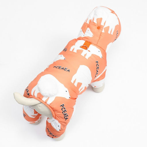 Комбинезон Стиляга, размер S (ДС 25 см, ОШ 29 см, ОГ 40 см) белый/оранжевый - Simaland фото 5