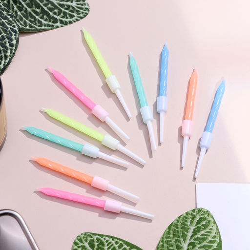 Цена за 10 шт. Свечи для торта Неон, 10 шт, МИКС, 5 см - Страна карнавалия фото 3