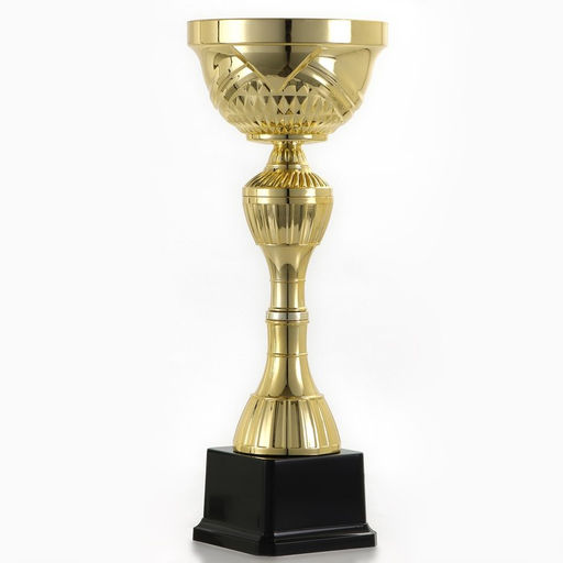 Кубок 134B, наградная фигура, золото, подставка пластик, 31.3×11.8×9.2 см.