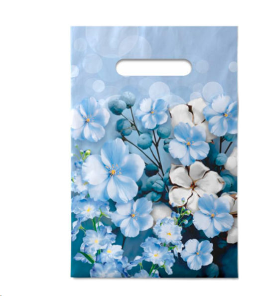 Цена за 100 шт. Пакет 20х30см/30мкм Лазурь ПВД с прорубной ручкой (уп 100/2000)