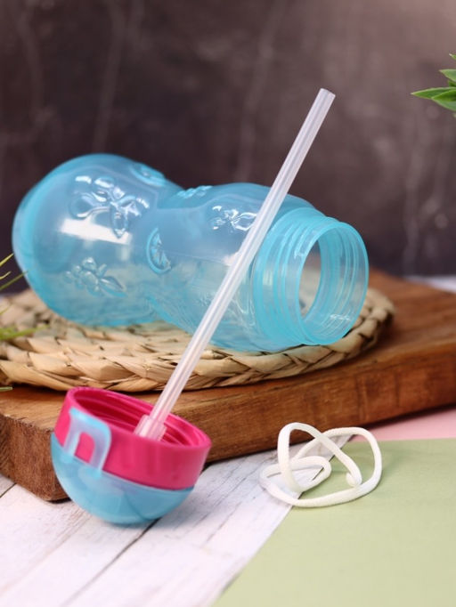 Бутылка "Fruit" с трубочкой, blue (400 ml)