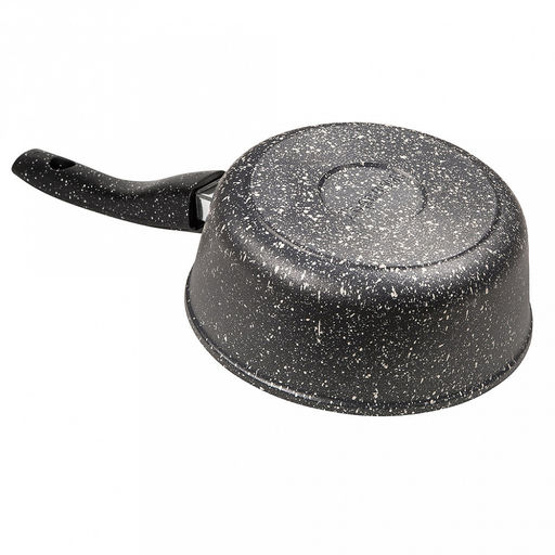 Ковш с тефлоновым покрытием 1,0л, д16см "Гранит", h7см, s0,4см, съемная ручка из термостойкого пластика (Россия)