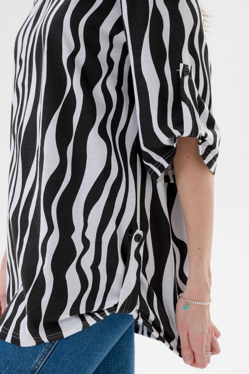 Туника женская из кулирки Полина зебра макси - Амадэль фото 11