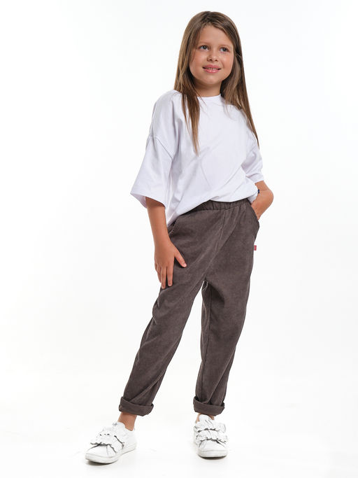 Вельветовые брюки UD 7972 коричневый - Mini maxi фото 7