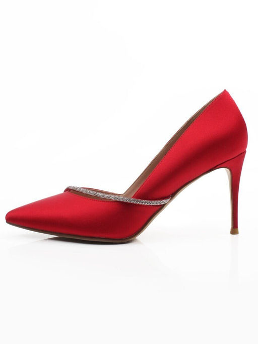 06-S3-7184 RED Туфли женские "Лодочки" (текстиль)
