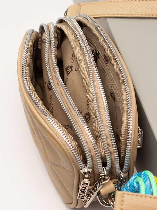 LACCOMA сумка Долли-ЛЦ802-желто-коричневый эко кожа хлопок фото 5