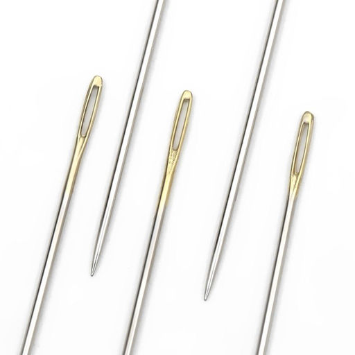 Цена за 10 шт. Иглы швейные №1/5, с золотым ушком, d=0.93 мм, 5 см, набор 10 шт.