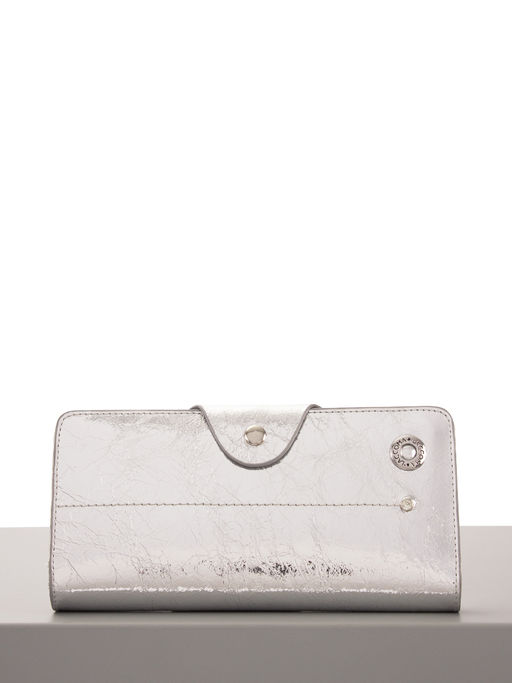 LACCOMA кошелек LA-1777-ЛАК-серебристый натуральная кожа