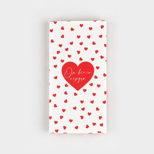 Цена за 5 шт. Коробка для шоколада «От всего сердца», с окном, 17.3 х 8.8 х 1.5 см