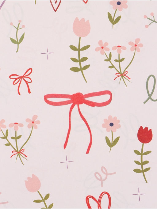 Цена за 10 шт. Бумага упаковочная двухсторонняя Банты, 70 х 100 см