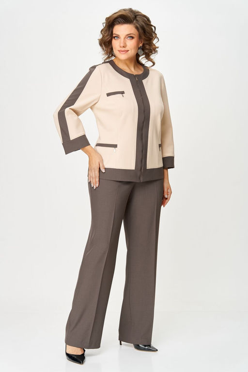 Костюм Aira Style 24232 бежево-коричневый