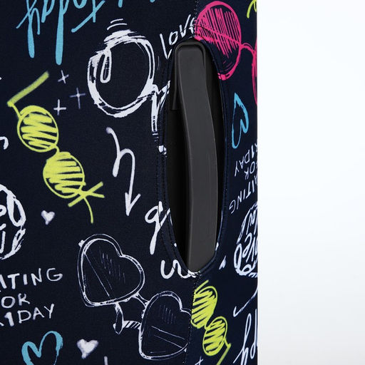 Чехол для чемодана 28, цвет чёрный/разноцветный - Simaland фото 5