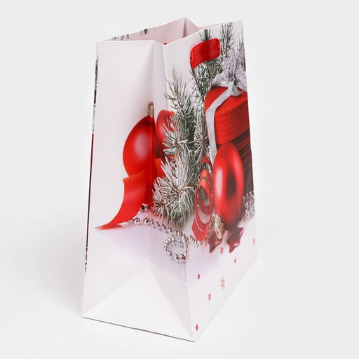 Цена за 2 шт. Пакет подарочный новогодний ламинированный «Шарики», 18×23×10 см