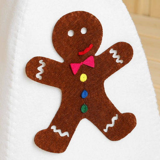 Шапка для бани с аппликацией Пряничный человечек - Simaland фото 2