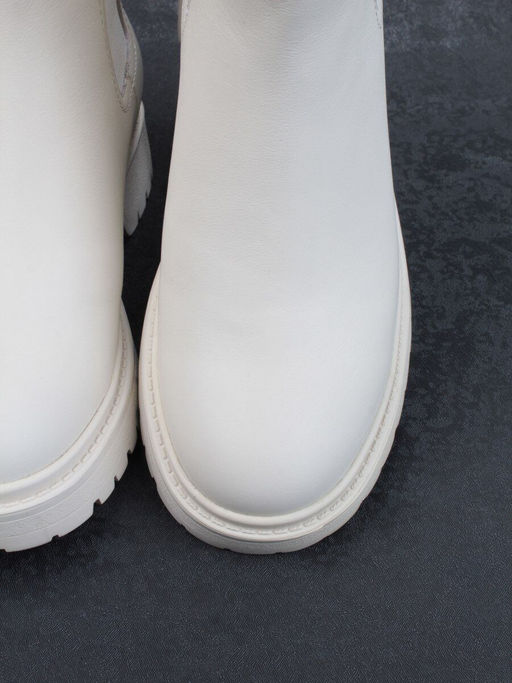 01-80158-G75-2 MILK Ботинки демисезонные женские (натуральная кожа, байка)