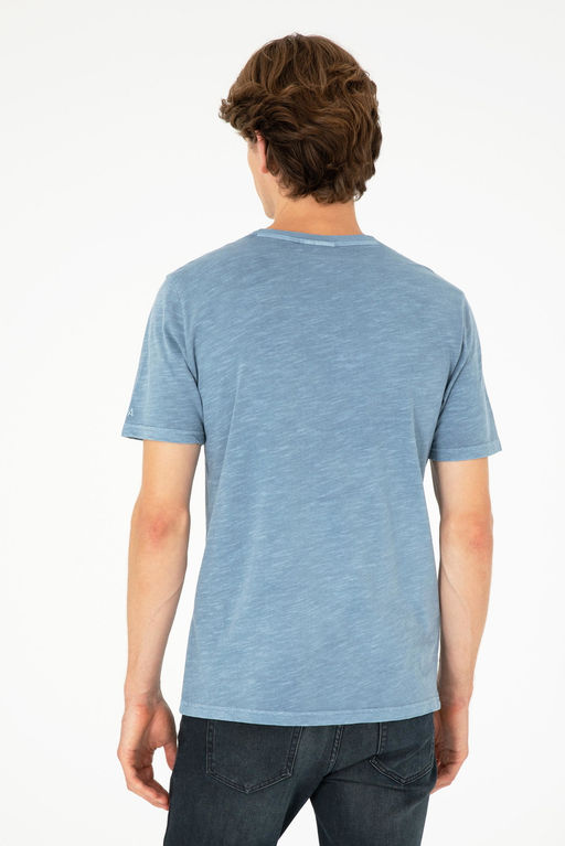 Мужская базовая футболка цвета индиго Неожиданная скидка в корзине - U.s. polo assn фото 5