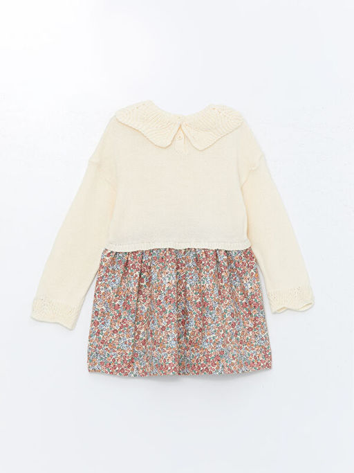 Bebe Yaka Uzun Kollu ?i?ekli K?z Bebek Elbise - Waikiki фото 2