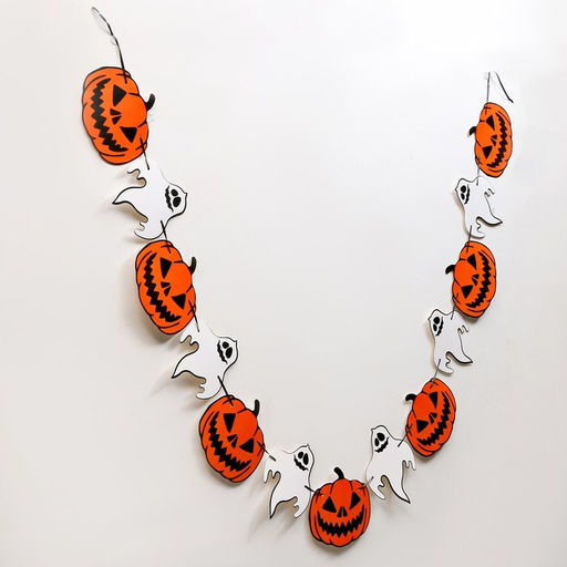 Гирлянда бумажная «Тыквы», длина 3 м