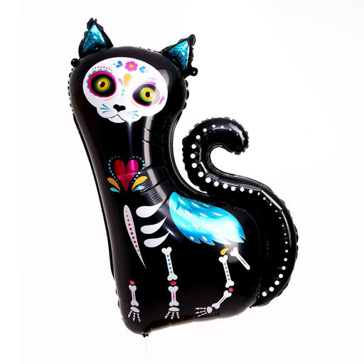 Цена за 5 шт. Воздушный шар фольгированный 29" «Кошка. Хэллоуин», фигура