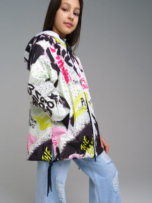 12321131 Куртка текстильная с полиуретановым покрытием для девочек (ветровка) - Playtoday фото 6