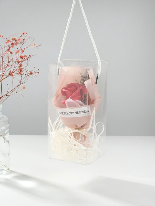 Букет из мыльных лепестков для ванны Роза подарочная в коробке, красный, 8.6?8.6?18.5 см - Simaland фото 5