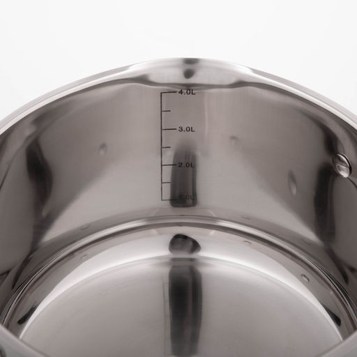 Кастрюля Magistro Klimena, 4.6 л, AISI - 201, крышка-дуршлаг, носик для слива, капсульное дно, индукция, нержавеющая сталь  фото 5