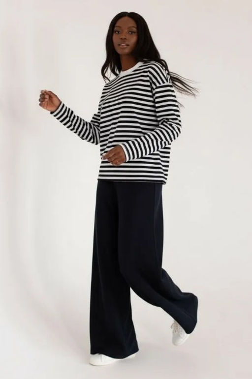 Лонгслив-тельняшка футер 2х нитка ПЕНЬЕ - Knitka wear фото 11