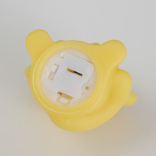 Фигурка светящаяся RISALUX «Счастливый кот», LED-ночник, 2 Вт, LR44, жёлтый, 3.5×4×4 см