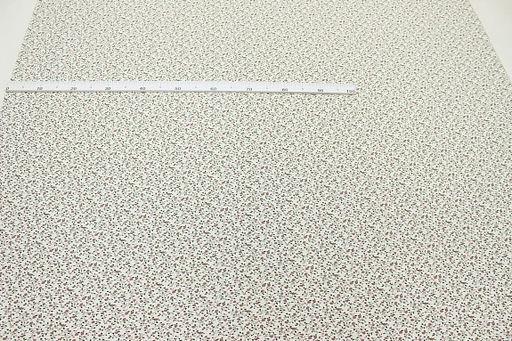 Штапель Премиум Ажурный вьюнок на молочном, ш.1.45м, вискоза-100%, 105гр/м.кв - Купава фото 3