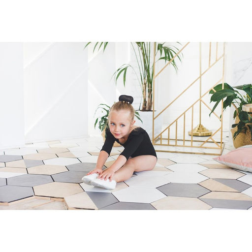 Купальник гимнастический Grace Dance, крылышко, с рукавом 3/4, р. 34, цвет чёрный  фото 7