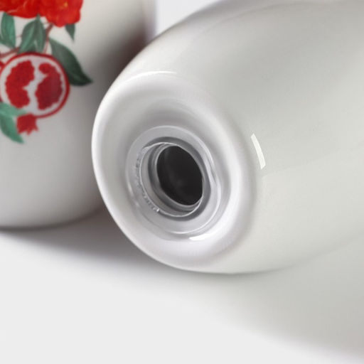 Набор для специй Доляна Гранат, солонка, перечница 130 мл, на подставке, доломит, белый, красный фото 4