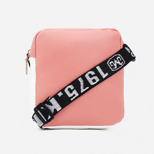 Сумка детская на длинном ремне, наружный карман, цвет розовый - Simaland фото 2