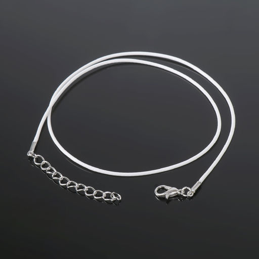 Цена за 10 шт. Шнурок нейлоновый d=1.5 мм, 43 см + удлинитель, белый