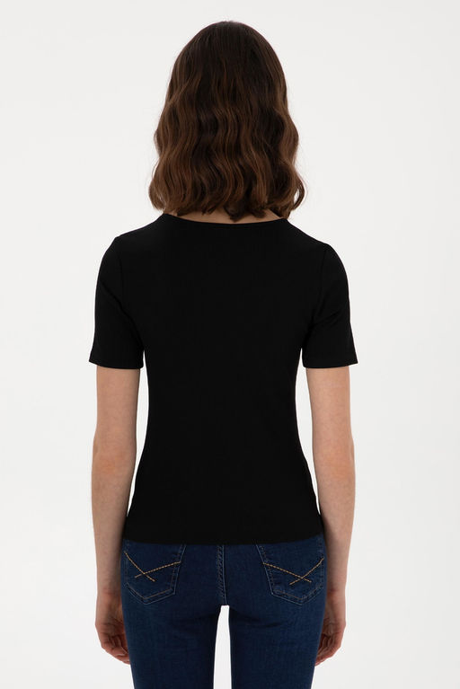 Kad_n Siyah Ti__rt Sepette S_rpriz _ndirim - U.s. polo assn фото 5