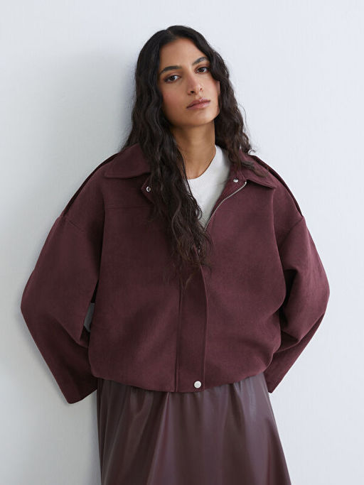 G?mlek Yaka Kad?n S?et G?r?n?ml? Ceket