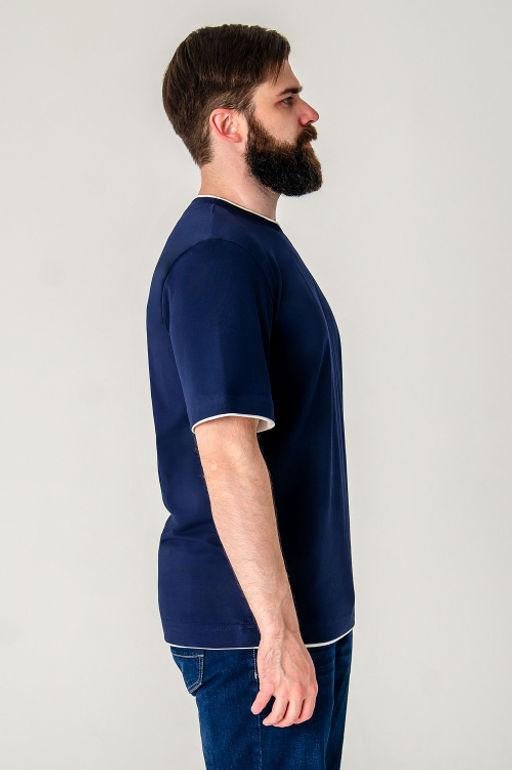 Арт. 67128/3 Футболка мужская 48-56 (5 шт) Цвет:темно-синий