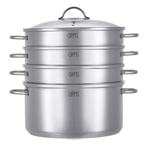 1813 GIPFEL Пароварка трёхъярусная DONELLA 32х16см/11л с тремя пароварочными отделениями 32х8см
