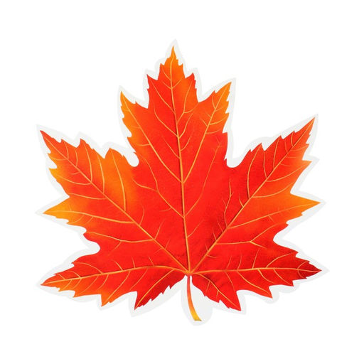 Цена за 10 шт. Украшение на скотче «Кленовый лист» красный, 18×18 см