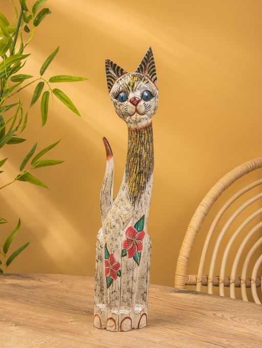 Сувенир «Кошка», 60×14×6 см, дерево, МИКС