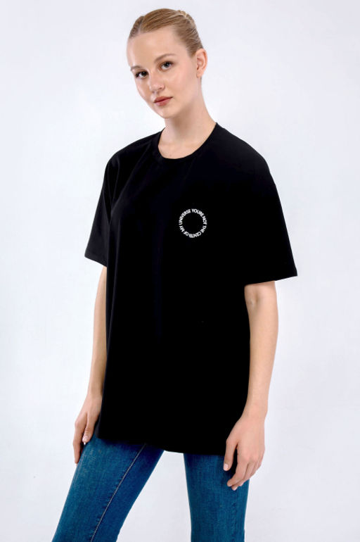 Арт. 3738 Футболка женская 42-52 (6 шт) Цвет:черный - Калинка фото 5