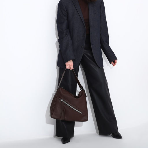 Сумка-мешок на молнии, 2 наружных кармана, цвет коричневый - Simaland фото 6